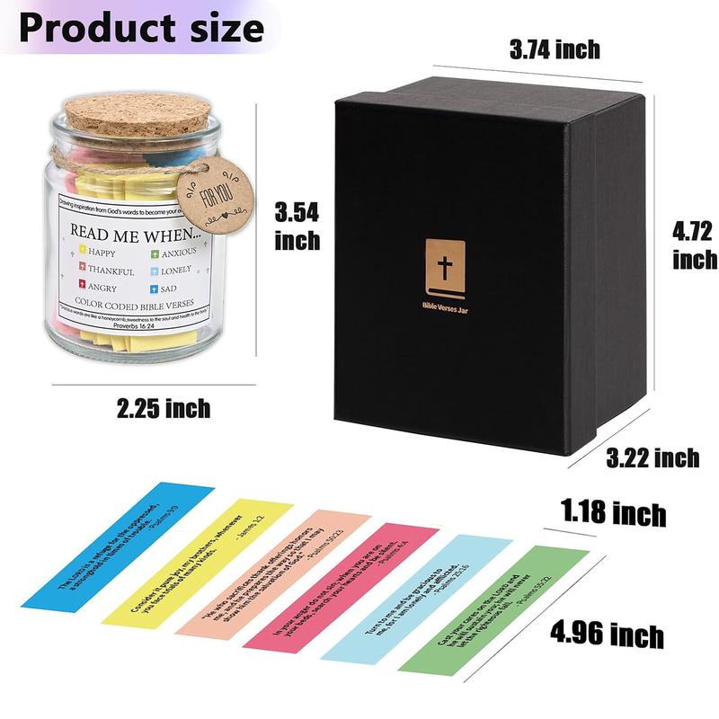 Bible Verse Prayer Jar – 90 Scripture Cards for Daily Strength, Encouragement & Inspiration